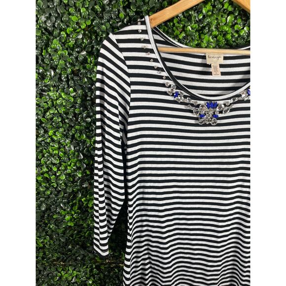 La Vanya, Rhignstones Blouse, Women’s Size M - Picture 3 of 5